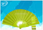 Solid Color Fabric Personalized Folding Hand Fans With Plastic Handle