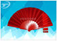 Advertising or promotion hand held fan with plastic ribs and  fabric ,  can print logo or design on fabric